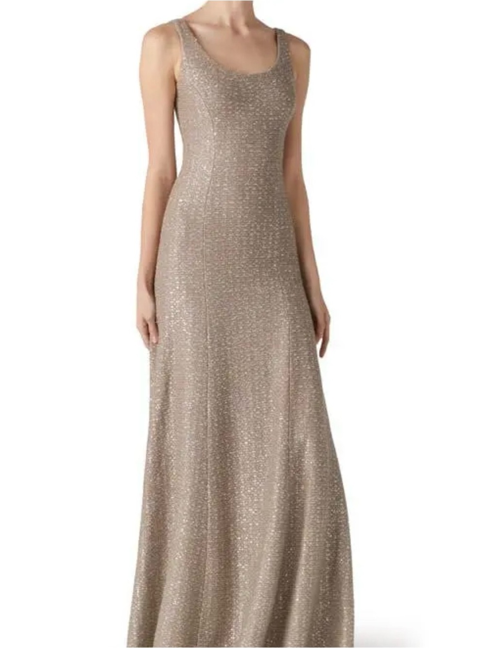 St. John Textured Knit A-Line Gown